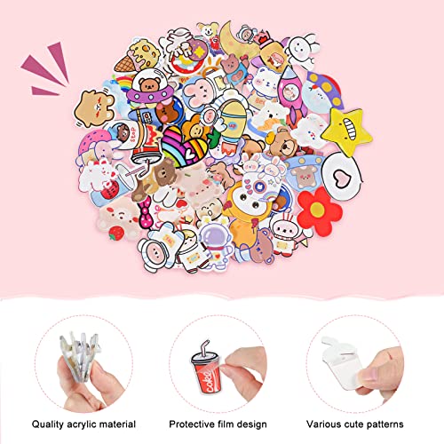 88 Pcs Acrylic Cute Pins For Backpacks Kawaii Backpack Pins Set Cartoon Pins For Aesthetic, 88 Styles Pattern Bear Rabbit Sheep Brooch Pins For Boy And Girl Clothing Bag Accessories Jacket Hat Gift #TOP4