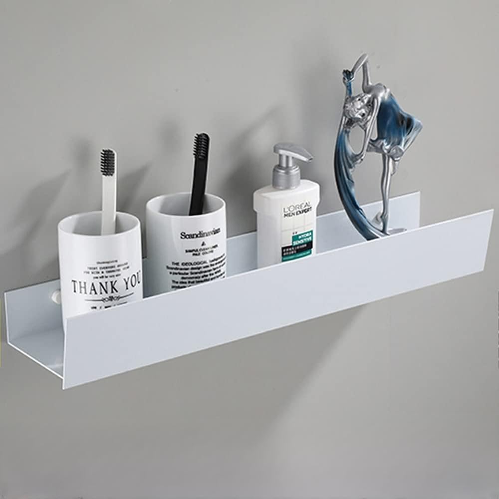 Mensole Bagno Nessuna punzonatura Toilette Bagno Bagno WC Washstand Portavolo portavaggio Strumenti da Bagno Accessori da Cucina Mensole Bagno (Color : 40cm Silver)