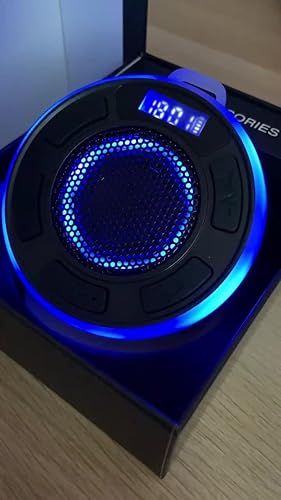 Enceinte Douche Bluetooth étanche IP7 Avec Lumières LED - Mini Speaker Portable, Ventouse Puissante, Micro Intégré, Pour La Salle De Bain Et Plus