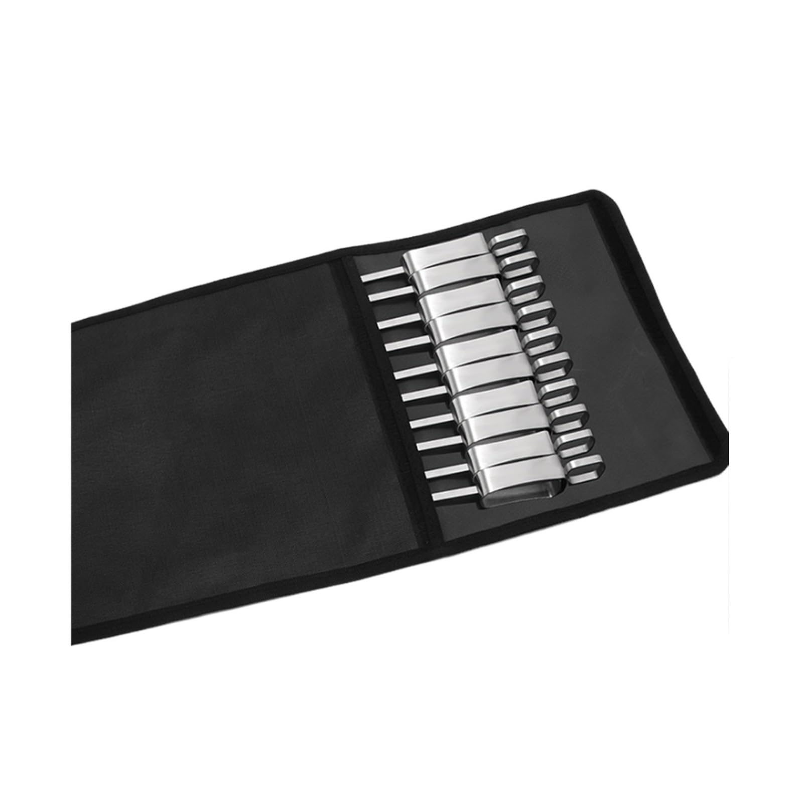 GTHTUHFD Kabob Skewers With Storage Bag, Stainless Steel Grilling Skewers, Push Bar Skewer Stick, Reuse For Meat Shrimp Chicken, 10Pcs,size_name-41cm