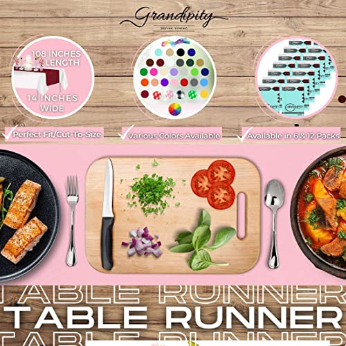 Pink 12 Pack Premium Disposable Plastic Table Runner 14 X 108 Inch. Table Runner For Dinner Parties & Events By Grandipity #TOP1