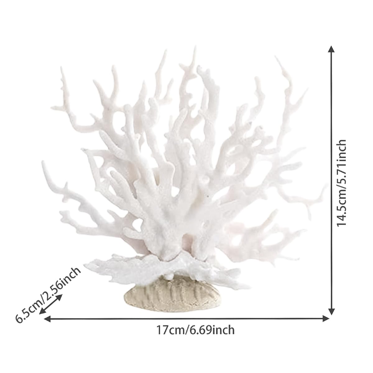 Corallo Marino Artificiale in Resina Bianco Decorazione per Acquario Barriera Corallina