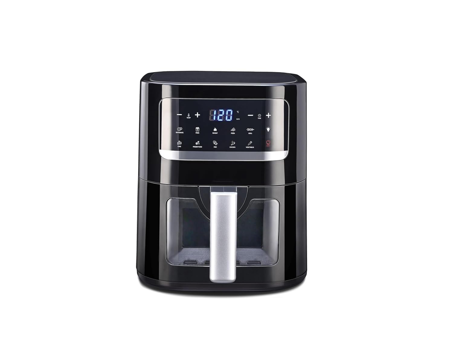 Smart Air Fryer 4.5L,10 In 1 Functions10 Preset Menu|Digital Display&Touch Panel|Transparent Window|Illuminated Chamber|Turbo Air Circulation|Oil Free Cooking|Auto Pause/Start(Black),1350W Smart Air Fryer 4.5L,10 In 1 Functions10 Preset Menu|Digital Display&Touch Panel|Transparent Window|Illuminated Chamber|Turbo Air Circulation|Oil Free Cooking|Auto Pause/Start(Black),1350W
