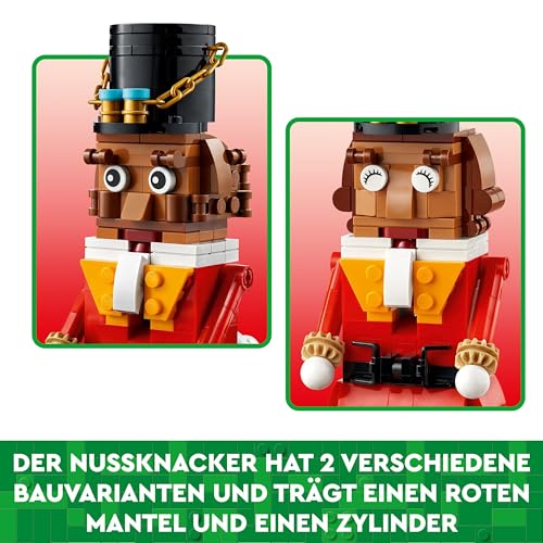 LEGO Nussknacker, Nussknacker-Figur, weihnachtliches Bauset für Jungen und Mädchen, Kinder, Weihnachtsdeko, Spielzeug zum Sammeln, lässt Kinder fantasievoll Spielen 40640