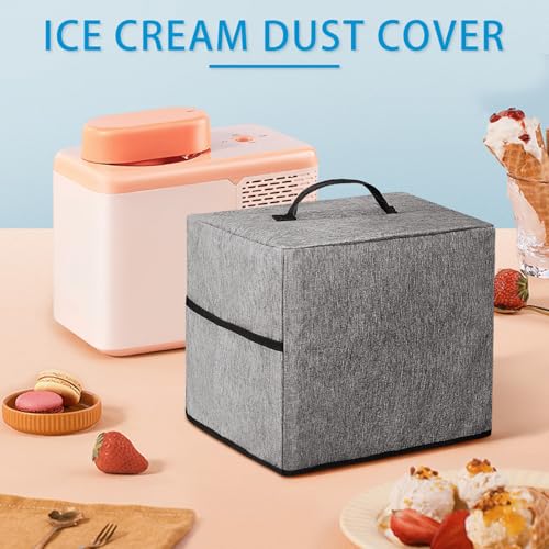 Protector contra el polvo para máquina de hielo y cubierta impermeable de cocina con bolsillo 7