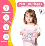 Little Jupiter DIY Pom Pom Art - Makes 10 Art Pieces -Boy & Girl Crafts for Kids Age 3-5 - Toddler Crafts Ages 3-5 - Kids Crafts 3-5 - Activities for Kids Ages 3-5 - Arts and Crafts for Kids (Set3)