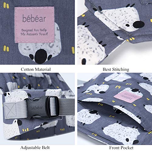 Bebamour Animal Baby Doll Carrier Original Reborn Baby Carrier for Doll Toys Doll Carrier for Girls and Boys(Grey Sheep) - Thumbnail 4