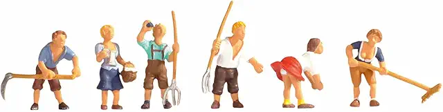 Figurine Mancanti: Agricoltori di Montagna 6 Personaggi H0 - Minatori NOCH 15618