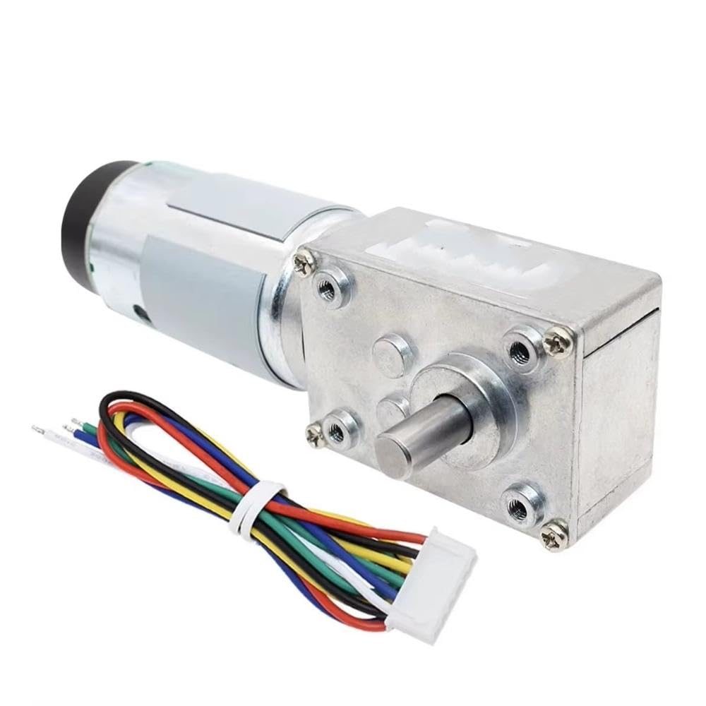 GW4058-555 High Torque MAX 95W Turbine Schneckengetriebe Gleichstrommotor 12V 24V Encoder Parksperre Motor elektronische Komponenten(1 Ratio 54,DC 12V)