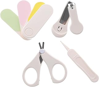 Milisten 1 Juego juego de cortauñas para bebé kit de recién nacido manicura herramienta para el cuidado de las uñas del bebé Herramienta de cuidado de las uñas el plastico blanco