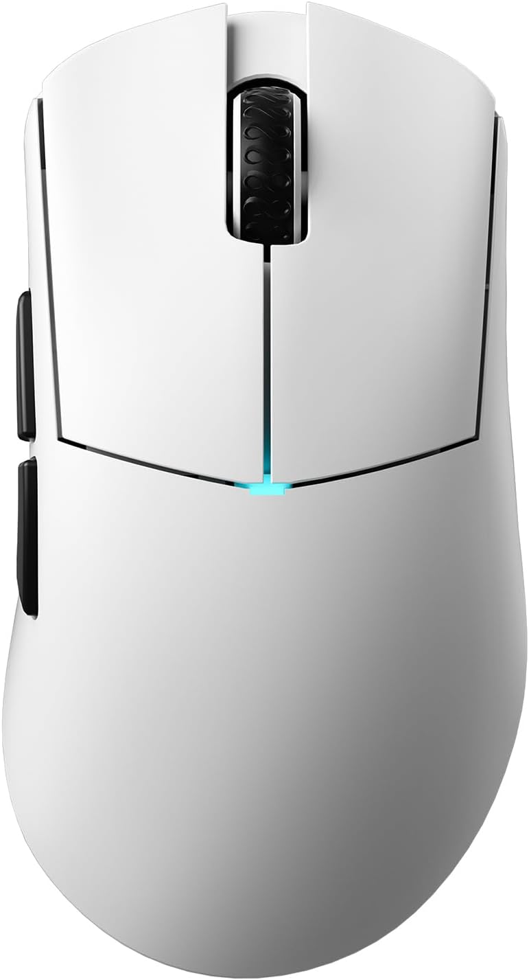 Lamzu Paro Gaming Mouse, Ergonomic, Paw 3950, Nordic 52840, 8k Compatible, 8K Dongle Included (White)