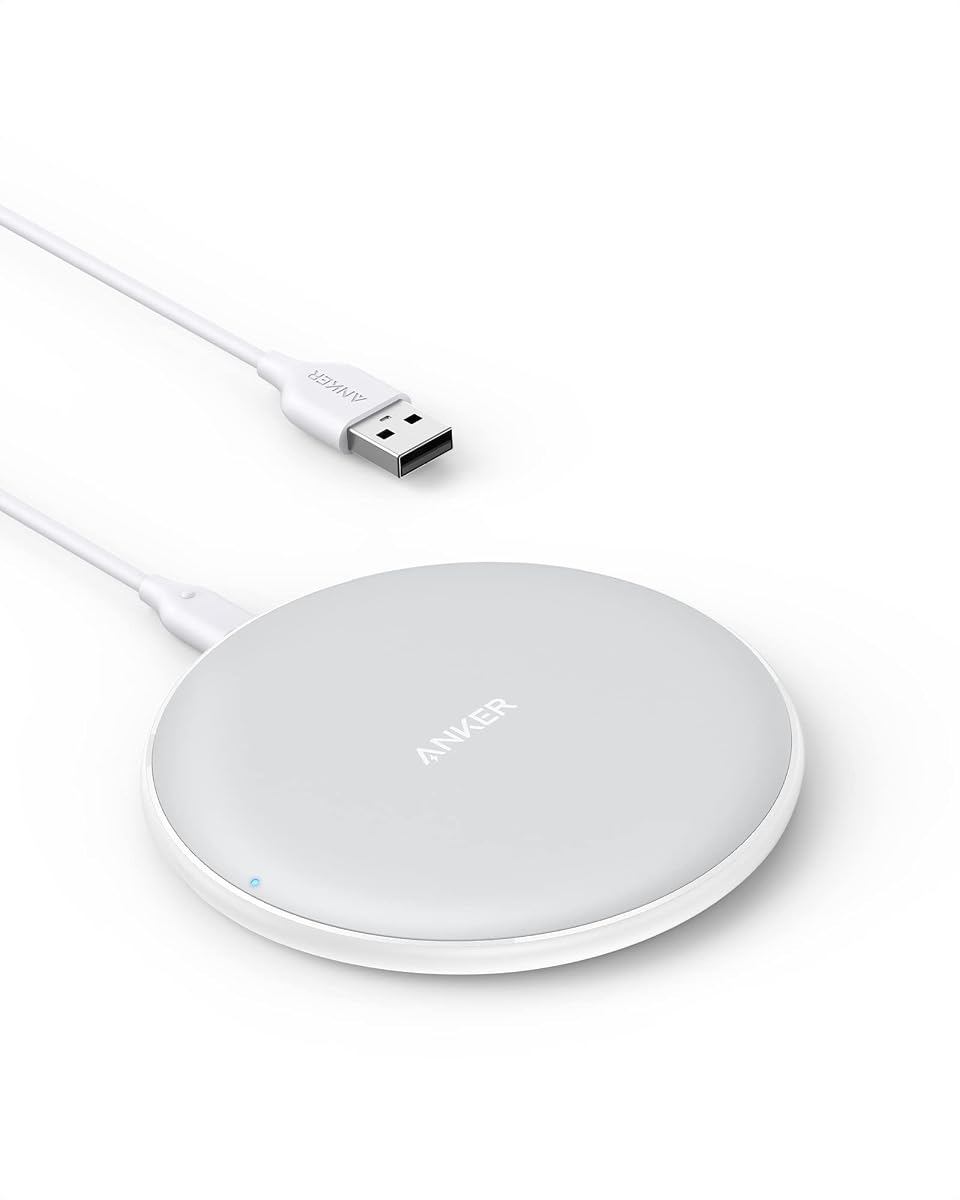 313 Cargador inalámbrico rápido de 10 W con certificación Qi | Cargador inalámbrico para iPhone 16 Series, Galaxy S23 / S22, AirPods y más (adaptador de CA no incluido, no compatible con MagSafe)