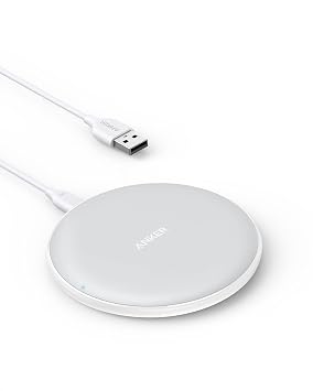 Anker 313 Wireless Charger (Pad), Qi-Certified 10W Max for 16/16 Pro/16 Pro Max/16/15/14/13, 10W Fast-Charging Galaxy S23/S22, AirPods (No AC Adapter, Not Compatible with MagSafe Magnetic Charging)