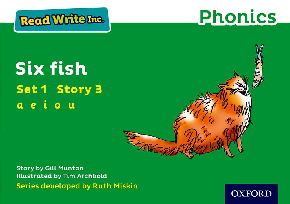 Gill Munton Read Write Inc. Phonics: Six Fish (Green Set 1 Storybook 3) Book - Children's Fiction Book