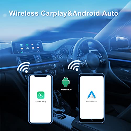 Cheerdriving Wireless Android Auto/Wireless Carplay Adapter For Wired Carplay Touch Screen Cars, Carplay Wireless Adapter, Built-In Netflix Youtube Apps, Car Multimedia Video Box, Plug&Play #TOP1