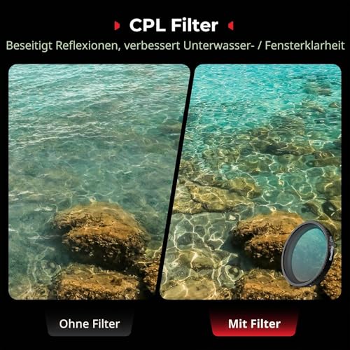 SMALLRIG ND-Filter-Set für DJI Osmo Action 5 Pro/Action 4, 5er-Pack CPL FS ND8, ND16, ND32, aufsteckbare polarisierende Neutraldichtefilter & Linsen-Silikonabdeckung - 5411