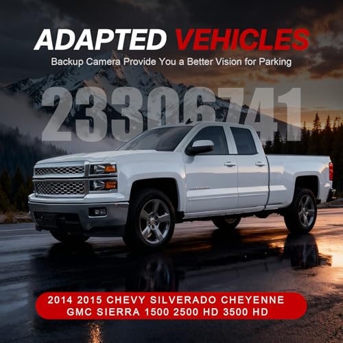 Image of Backup Camera Rear View Camera Compatible with 2014 2015 Chevy Silverado Cheyenne GMC Sierra 1500 2500 HD 3500 HD Replaces 22803702 23306741