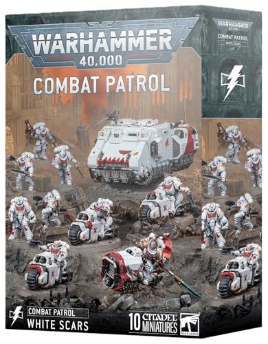 Warhammer 40K: Combat Patrol – White Scars Space Marines Miniatures with Suboden Khan