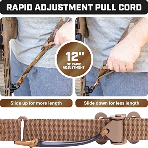 Tacticon Battle Sling Elite | Padded Adjust Qd 2 Point Rifle Sling | Disabled Combat Veteran Owned Company | 2 Point Slings | Included Qd Mounts | Tactical Accessories #TOP5