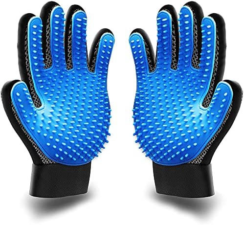 KENNELS & KATS Pet Grooming Gloves | Deshedding Glove for Easy, Mess-Free Grooming | Grooming Mitt for Dogs, Cats, Rabbits & Horses with Long/Short/Curly Hair | Pet Hair Gloves for Pet Hair Removal