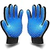 KENNELS KATS Pet Grooming Gloves Deshedding Glove for Easy Mess Free Grooming Grooming Mitt for Dogs Cats Rabbits Horses with LongShortCurly Hair Pet Hair Gloves for Pet Hair Removal