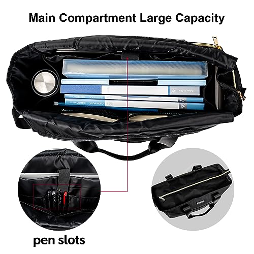 Professional Women's Laptop Tote - Large Office Bag with Utility Pockets for Work Essentials2