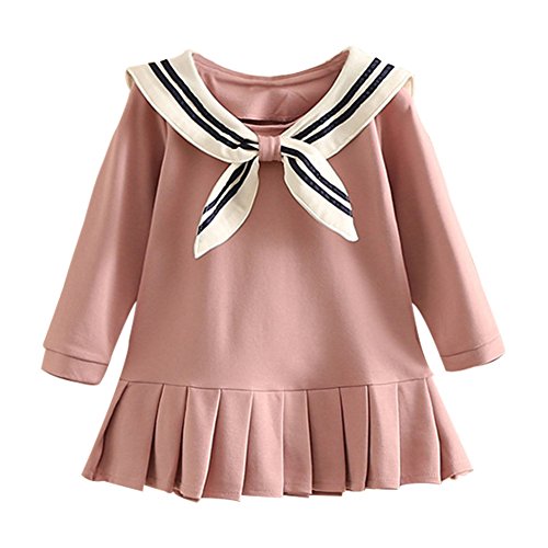 Mud Kingdom Pleated Dress Long Sleeve for Girls School Style