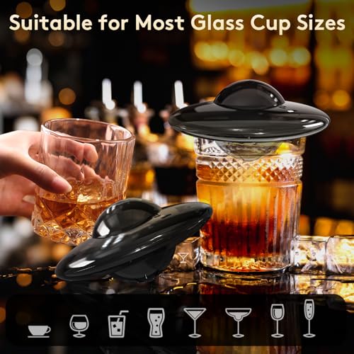Electric Whiskey Smoker Kit, Cocktail Smoker Kit Built-in Lighter with 6 Wood Chips, No Butane Needed Whisky Smoker Kit, Rechargeable Drink Smoker kit, Birthday Gift for Men, Dad, Husband, Boyfriend - image 4