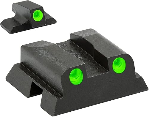 MEPRO Tru-Dot Tritium - Miras nocturnas compatibles con Beretta Green Tritium Dots Glow on Sight Auto Illuminated Meprolight Fijo de alta