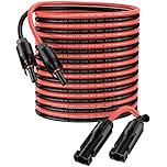 Proster Solar Panel Extension Cable - 10AWG/6mm² 10 Meter (32ft) PV Cable with IP68 Waterproof Female and Male Connectors (10m Red + 10m Black) for Solar Panel to Charge Controller Connection