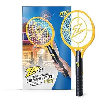 ZAP IT! Bug Zapper Battery Powered (2xAA Included) Bug Zapper Racket ...