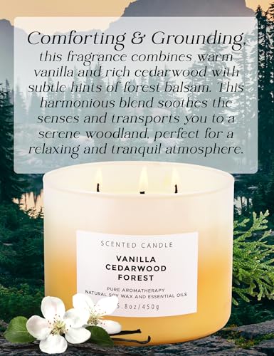 T&H VCF3W01 Vanilla Cedarwood Forest Candle thumb #1