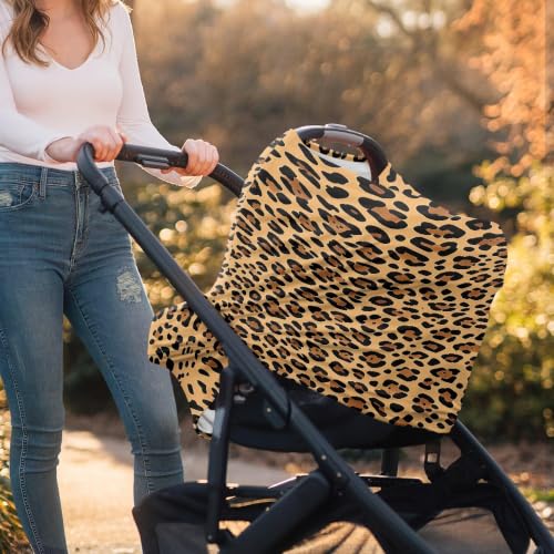 Image of Baby Car Seat Covers Leopard Print Baby Stuff, Brown