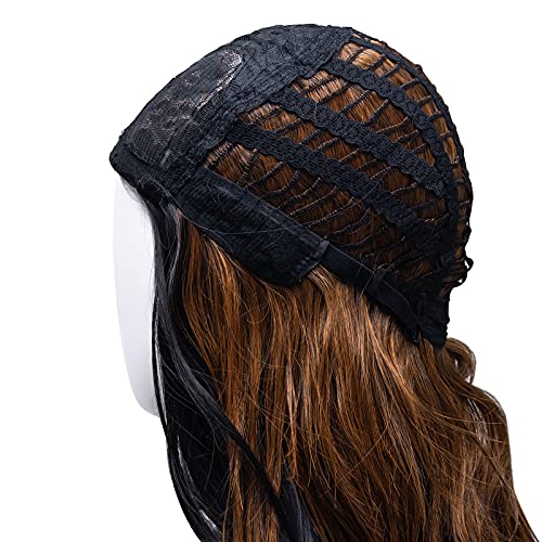 Garelf Long Wavy Wig For Kamado Nezuko Cosplay Costume In Anime 'Demon Slayer' 'Kimetsu No Yaiba' Halloween Wig, Character Wig Fits Adults And Kids (Black & Orange) #TOP5