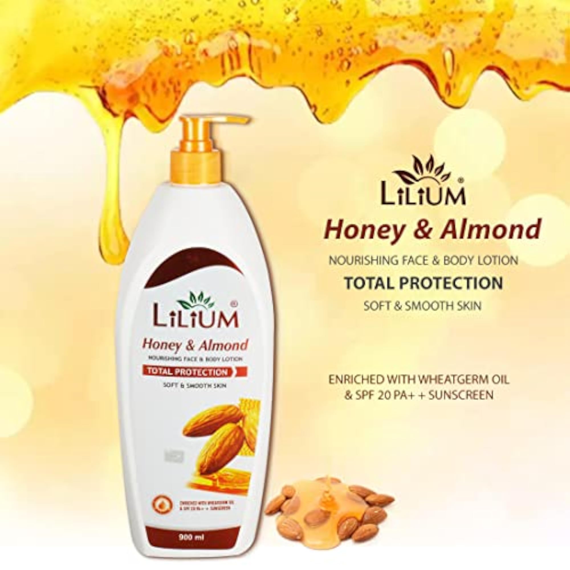 Honey & Almond Body Lotion 900ml, Hydrating & Nourishing