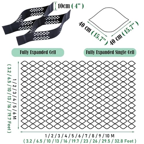 Grille de gravier de 10,2 cm pierres perméables 1 m x 6 m - 4
