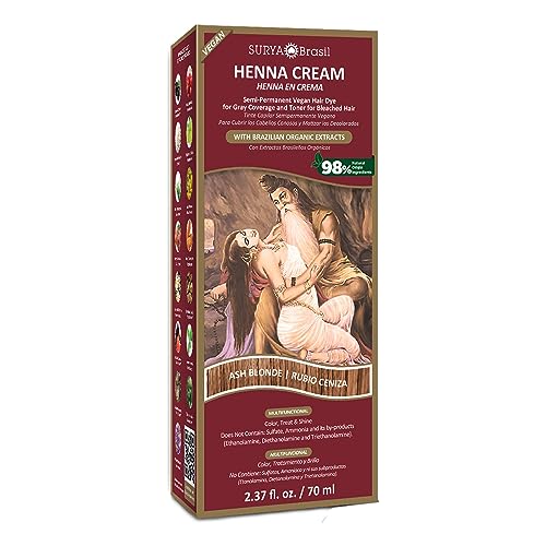 Surya Brasil Products Brown Henna Cream, Ash Blonde, 2.37 Fluid Ounce