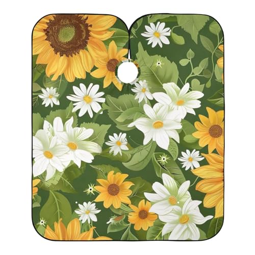 Hezely Flower Hair Dye Cape, Barber Cape for Adults,Waterproof Salon Cape,Waterproof Hairdressing Styling Hair Cutting, 65