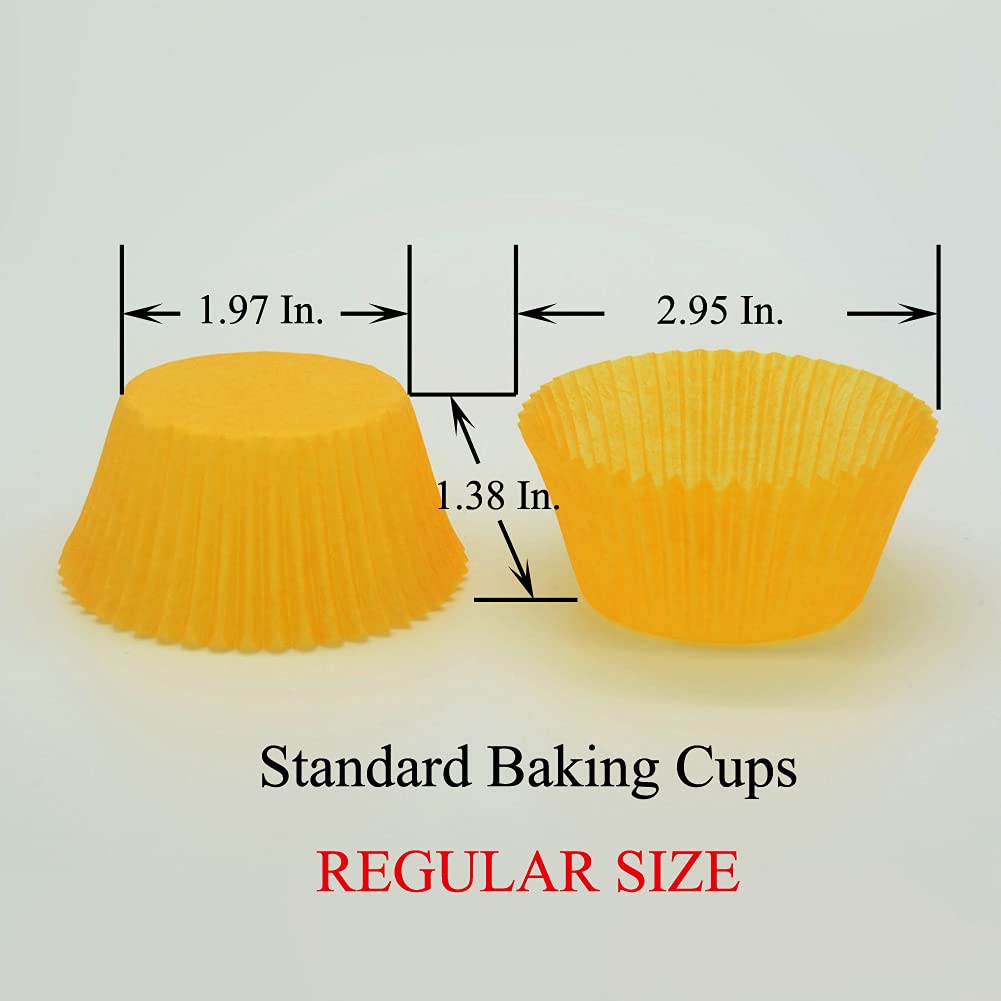 Huaswan Orange Cupcake Liners Standard Greaseproof Paper Baking Cups, 300-Count