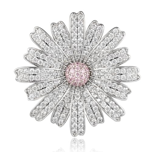 Image of Sunflower-shaped Elegant Wedding Brooch Pins for Women