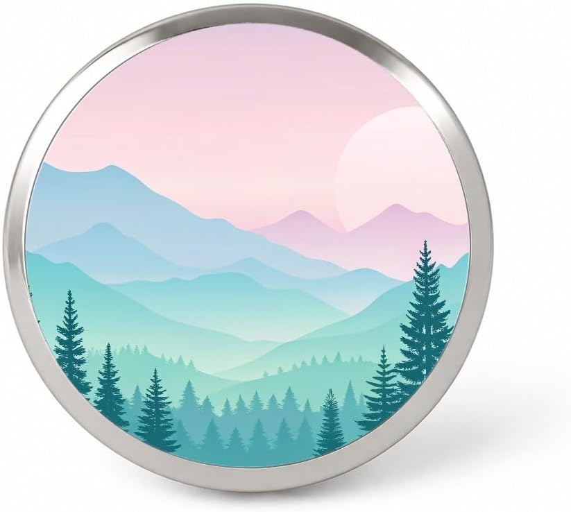 Soft Gradient Pastels Mountains Lapel Pin