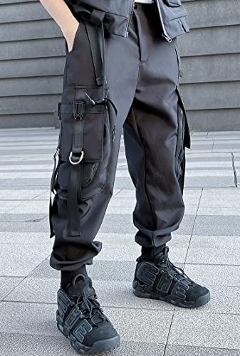 Men's Women Techwear Drawstring Punk Jogger Harem Pants4