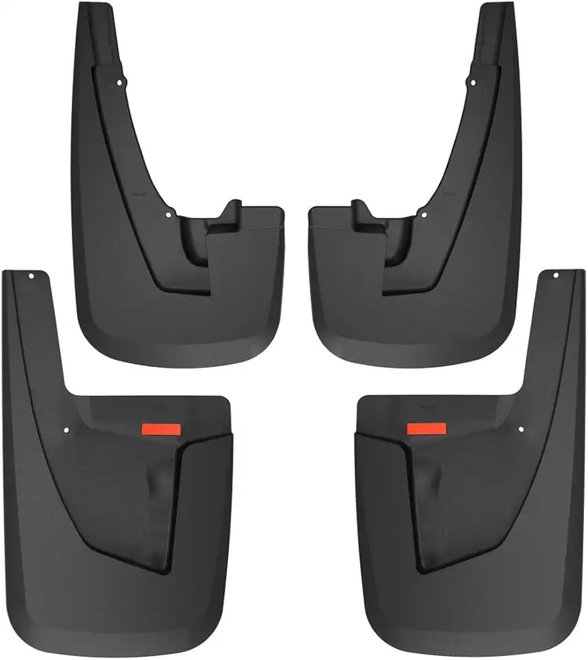 Husky Liners Custom Mud Guards | Fits 2021-2026 Chevrolet Suburban, Tahoe, GMC Yukon, Yukon XL (Without Power Deploying Running Boards) | Front &amp; Rear Set, 4-pc Black - 58246