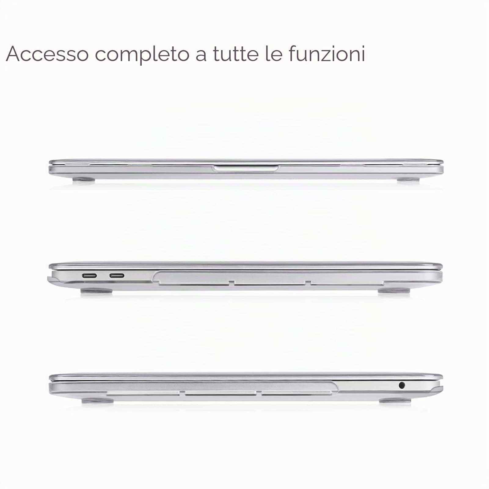 FINTIE Custodia Compatibile con MacBook Pro 13 Pollici M2/M1 (2022-2016) A2338/A2289/A2251/A2159/A1989/A1706/A1708, Cover Rigid Protettivo Guscio Rigido Case, Cristallo Chiaro