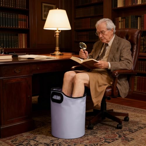 Cubo contenedor plegable de 23L para spa de pies en acampadas y viajes 4