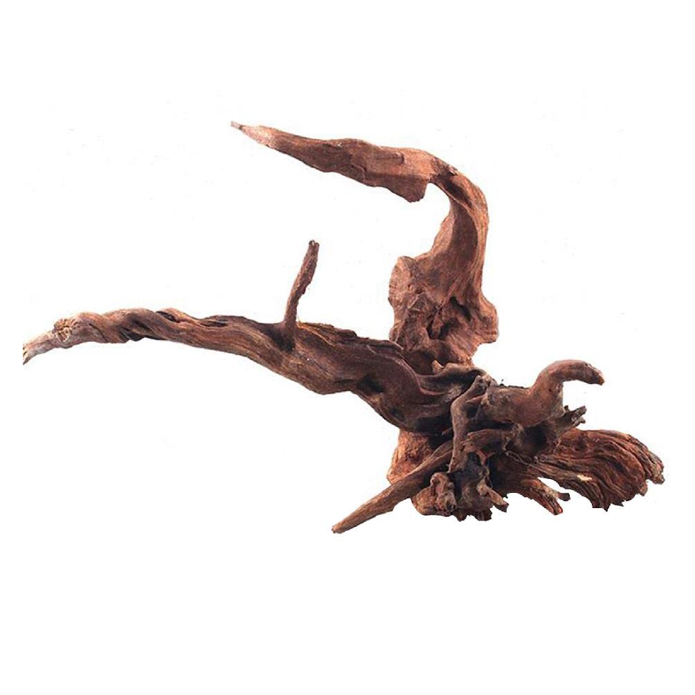 Decoración de madera flotante para acuario, escondite de troncos de madera natural, adornos betta, ramas de forma irregular, árbol de madera flotante, agua dulce, bajo el agua, betta, mediano y