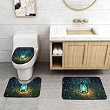 Taille du tapis de bain : 60 x 40 cm, tapis contour : 50,8 x 40,6 cm, housse du couvercle : 35,6 x 45,7 cm, lot de 3 tapis comprenant 1 tapis de bain, 1 tapis contour et 1 housse de couvercle.