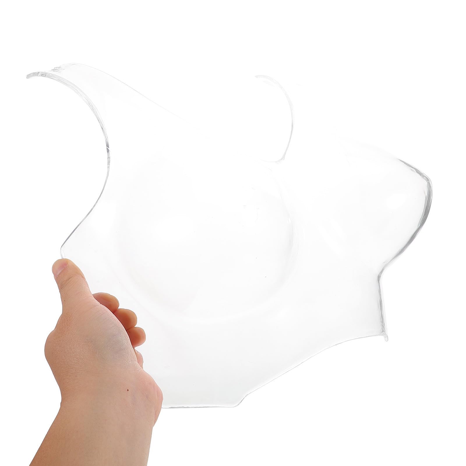 Maniquí de Torso Femenino Transparente Tamaño Grande Cintura Esculpida, Plástico Hueco para Exhibición de Ropa Interior y Sujetadores en Tiendas