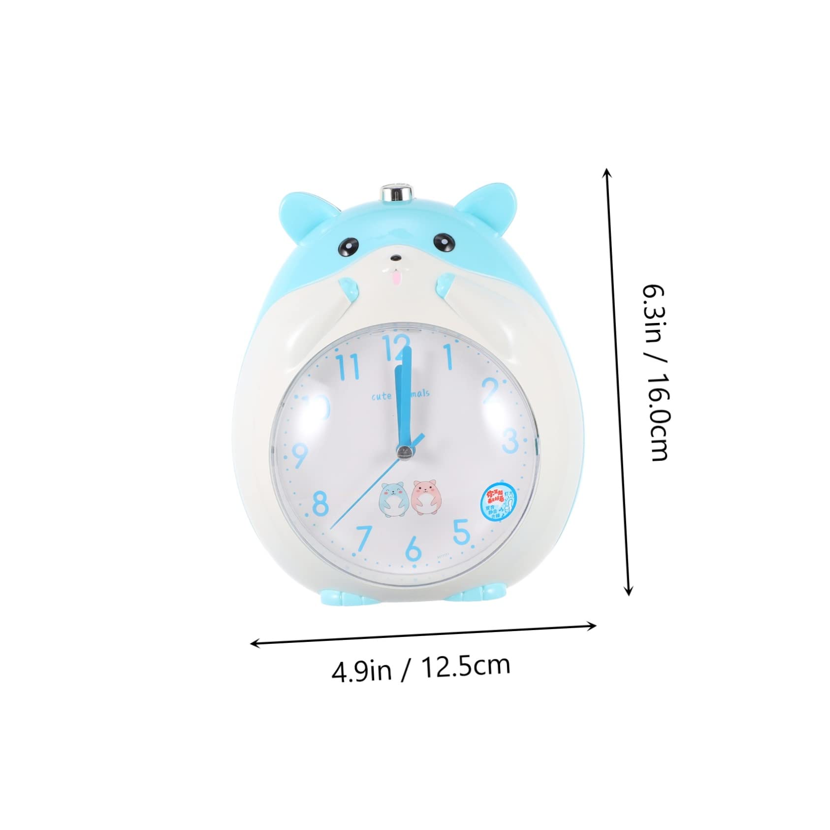 Réveil Hamster Cartoon Silencieux - Horloge De Chevet Avec Veilleuse Rose, Pour Enfant Garçon/fille