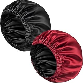 بونيه ساتان حريري بطبقة مزدوجة قابلة للعكس باستك مريح لا يسبب الصداع بجوده ممتازة بالاضافة